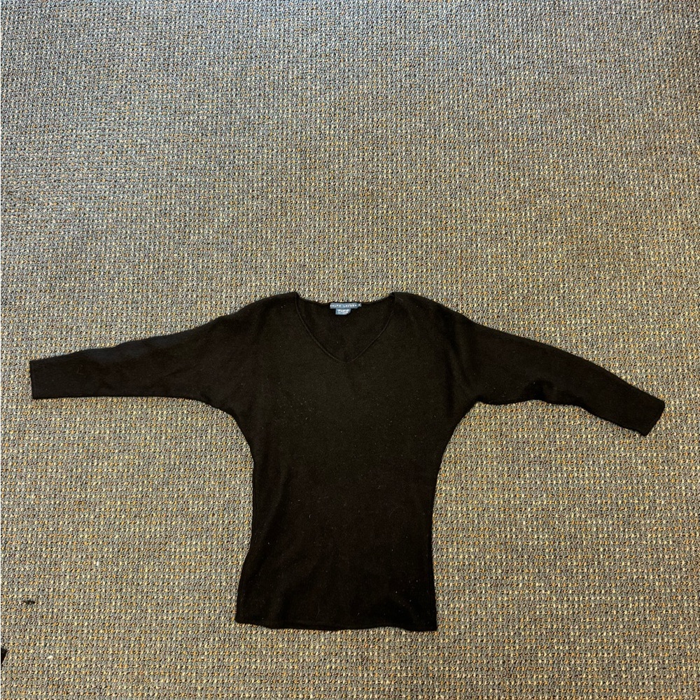 Ralph Lauren‎ Black V-Neck cashmere sweater